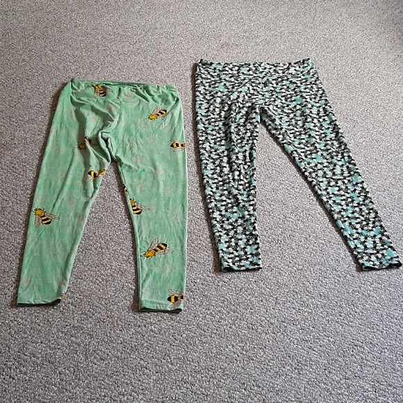 Bundle of Lularoe Bee Print Leggings - Picture 1 of 8